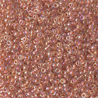 11/0 Dark Peach Lined Crystal AB Miyuki Seed Bead 11-275 10g