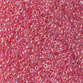 11/0 Dark Coral Lined Crystal AB Miyuki Seed Bead 11-276 10g