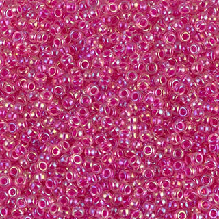 11/0 Hot Pink Lined Crystal AB Miyuki Seed Bead 11-355 10g