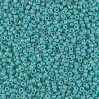 11/0 Matte Opaque Turquoise Green AB Miyuki Seed Bead 11-412FR 10g