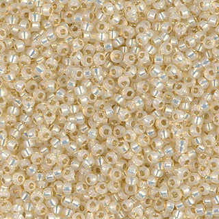 11/0 Dyed Butter Cream Silverlined Alabaster Miyuki Seed Bead 11-577