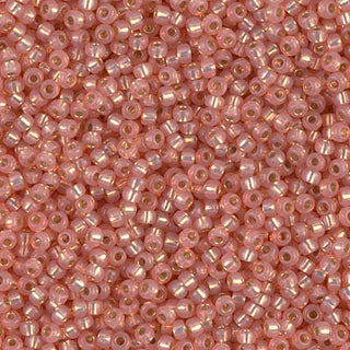 11/0 Dyed Salmon Silver Lined Alabaster Miyuki Seed Bead 11-642 10g