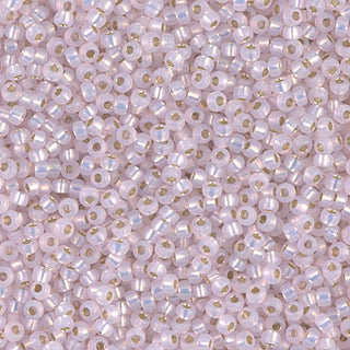 11/0 Dyed Pink Silver Lined Alabaster Miyuki Seed Bead 11-643 10g
