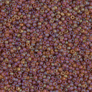 15/0 Matte Transparent Dark Topaz AB Miyuki Seed Bead 15-134FR 10g
