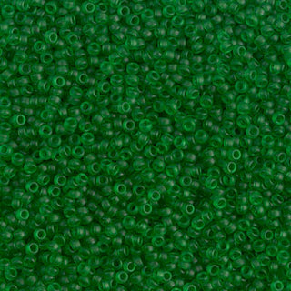 15/0 Matte Transparent Green Miyuki Seed Bead 15-146F 10g