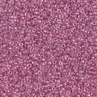 15/0 Sparkle Peony Pink Lined Crystal Miyuki Seed Bead 15-1524 10g