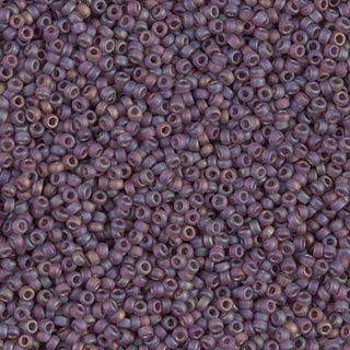 15/0 Matte Dark Smoky Amethyst AB Miyuki Seed Bead 15-153FR 10g
