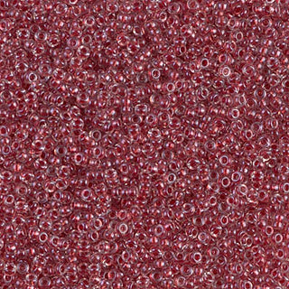 15/0 Sparkle Cranberry Lined Crystal Miyuki Seed Bead 15-1554 10g