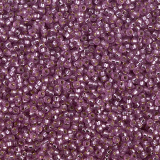 15/0 Dyed Semi-Frosted Silver Lined Lavender Miyuki Seed Bead 15-1650 10g