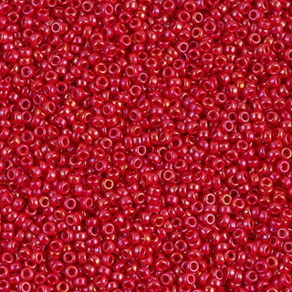 15/0 Opaque Red Luster Miyuki Seed Bead 15-1943 10g