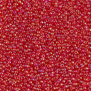 15/0 Transparent Red AB Miyuki Seed Bead 15-254 10g
