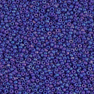 15/0 Matte Opaque Cobalt AB Miyuki Seed Bead 15-414FR 10g