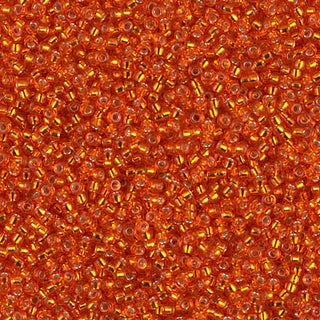 15/0 Silver Lined Tangerine Miyuki Seed Bead 15-9 10g