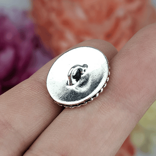 Bali Button 18mm, Antique Silver