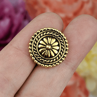 Bali Button 18mm, Antique Gold
