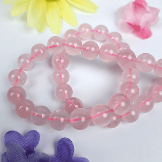 light pink rose quartz gemstone beads