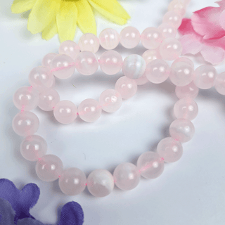 light pink selenite gemstone beads