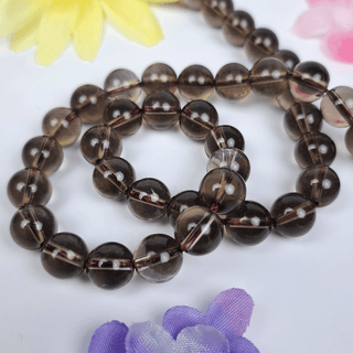 brown smoky quartz gemstone beads