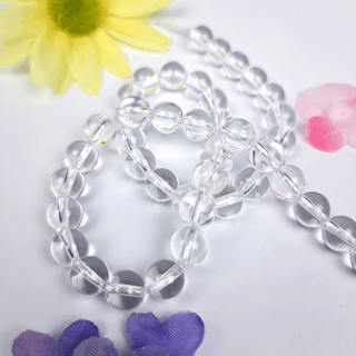 clear crystal quartz gemstone beads