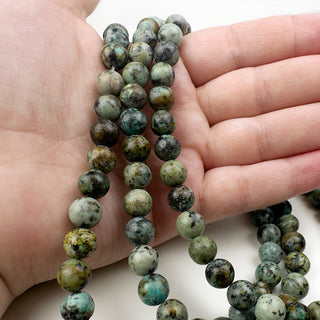 African Turquoise 8mm Round 15in Strand