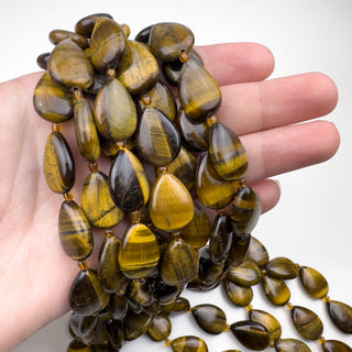 Tiger Eye 18x13mm Teardrop beads