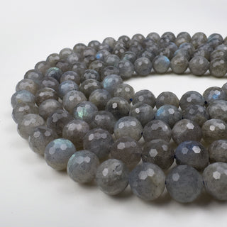 Labradorite 10mm Faceted Round 15.5in Strand