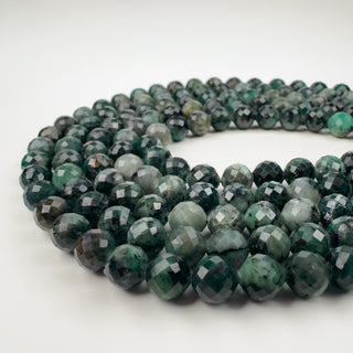 Emerald 7mm Round Faceted 15.5in Strand