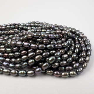 Freshwater Pearl approx. 4x5.5mm Rice 15in Strand