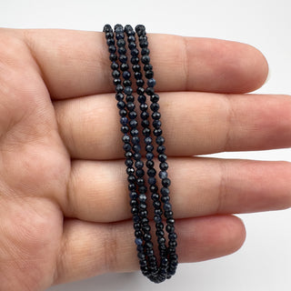 Sapphire 2mm Round Faceted 15.5in Strand