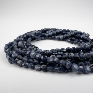 Sapphire 4.5mm Coin Faceted 15in Strand