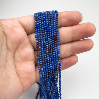 Lapis Lazuli 2.5mm Round Faceted 15.5in Strand