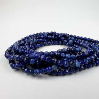 Lapis 3.5mm Round Faceted 15in Strand
