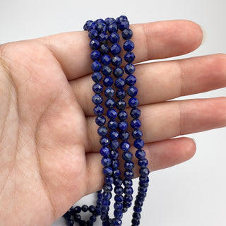 Lapis 4.5mm Round Faceted 15.5in Strand