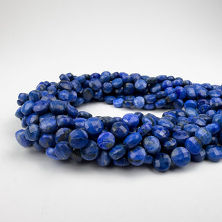Lapis Lazuli approx. 6.5mm Coin Faceted 15.5 in Strand