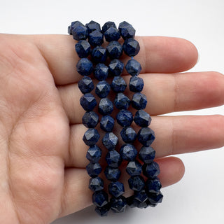 Lapis 6mm Star Cut Faceted 15in Strand