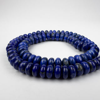 AAA Lapis 8.5mm Rondelle 16in Strand