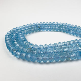 Blue Topaz 5.5mm Rondelle Faceted 15.5in Strand