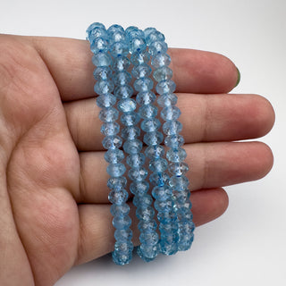 Blue Topaz 5.5mm Rondelle Faceted 15.5in Strand