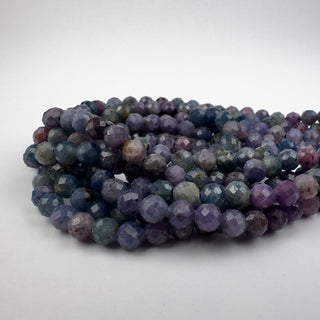 Burma Sapphire 5.5mm Round Faceted 15.5in Strand