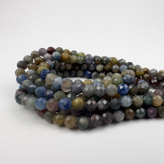 Burma Sapphire 5mm Round Faceted 15.5in Strand