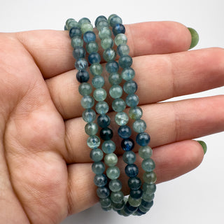 AAA Blue Green Kyanite 4.5mm Round 15.5in Strand