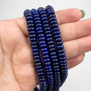 Lapis 6.5x3mm Rondelle 15.5in Strand