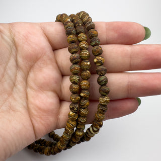 Tibetan Agate DZI 6mm Round 15.5in Strand