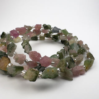 Watermelon Tourmaline 5-7mm Nuggets 15.5in Strand