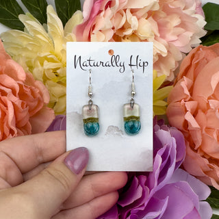 Fair Trade Fused Glass Earrings - Rectangle - Multiple Colors