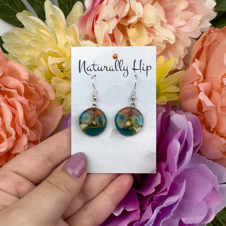 Fair Trade Fused Glass Earrings - Circle - Multiple Colors