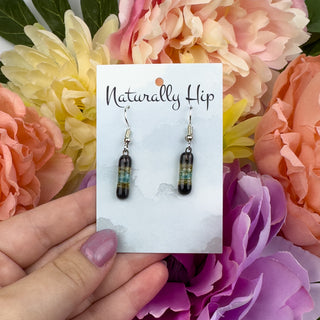 Fair Trade Fused Glass Earrings - Short Bar - Multiple Colors