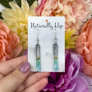 Fair Trade Fused Glass Earrings - Long Bar - Multiple Colors