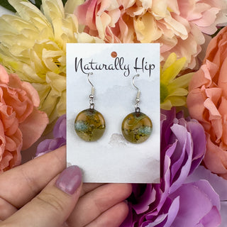 Fair Trade Fused Glass Earrings - Circle - Multiple Colors