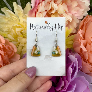 Fair Trade Fused Glass Earrings - Trapezoid - Multiple Colors
